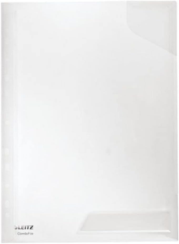 LEITZ pochette perforée CombiFile, format A4, PP,transparent - Cartouchify