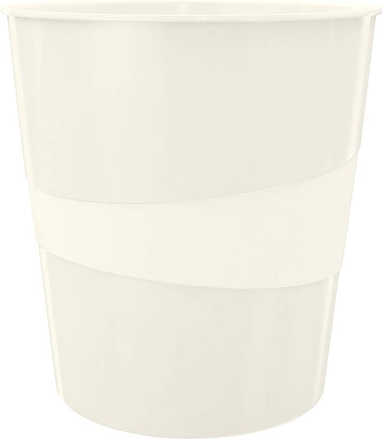 LEITZ Corbeille à papier WOW, en plastique, 15 litres, blanc - Cartouchify