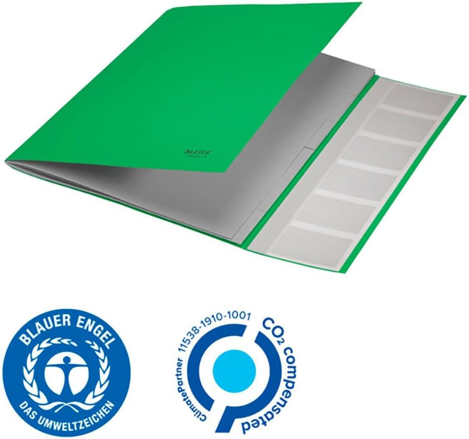 LEITZ Chemise trieur Recycle, A4, carton, vert - Cartouchify
