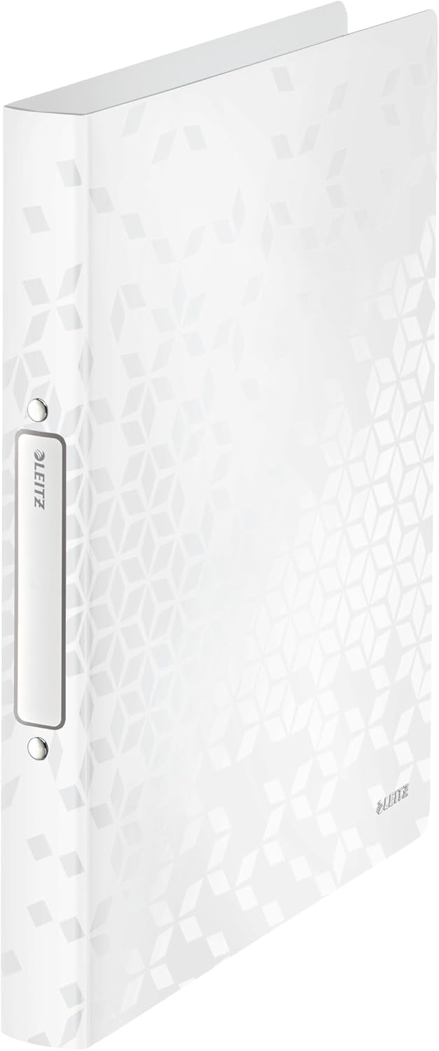 LEITZ Classeur à anneaux WOW, A4, PP, 2 anneaux, blanc - Cartouchify