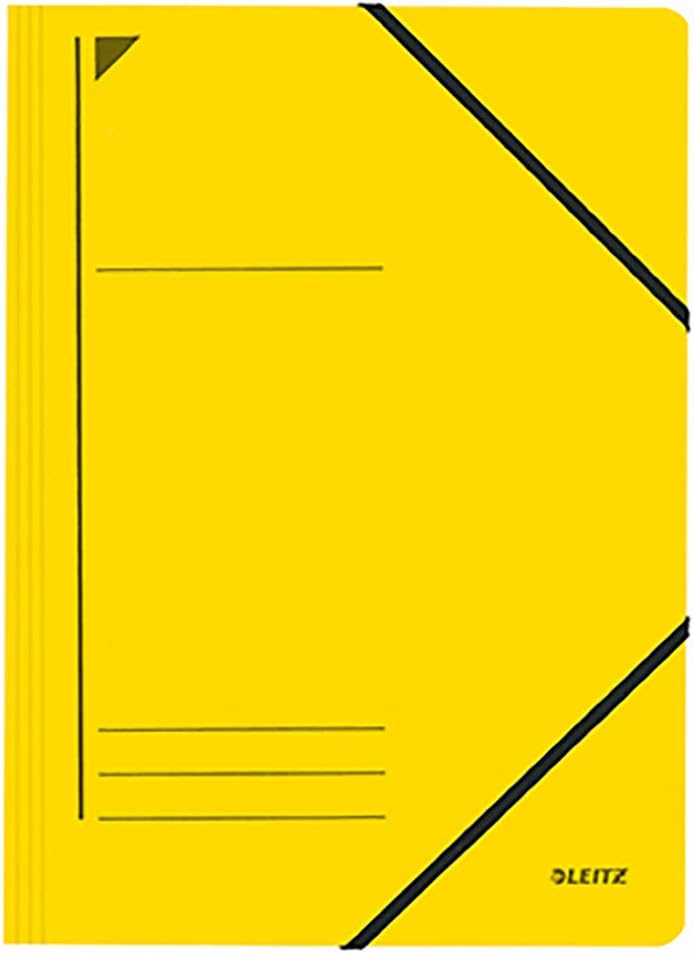 LEITZ Chemise à élastique, format A4, carton, jaune - Cartouchify