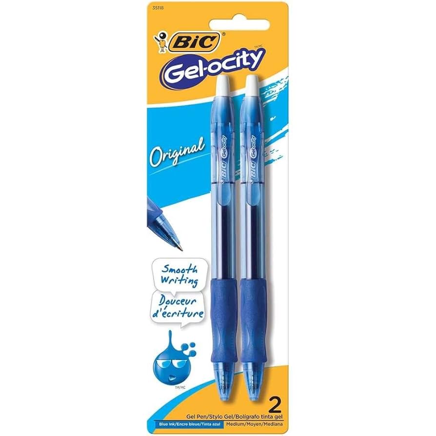 BIC Stylo à encre gel Gelocity, bleu - Cartouchify