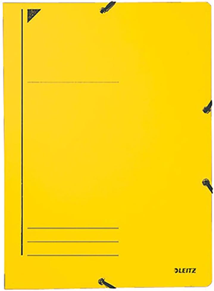 LEITZ Chemise à élastique, format A4, carton, jaune - Cartouchify