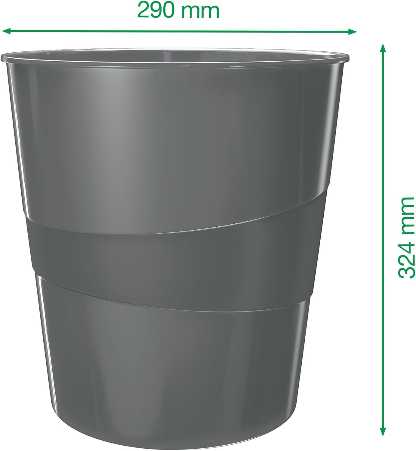LEITZ Corbeille à papier WOW, en plastique, 15 litres, bleu - Cartouchify
