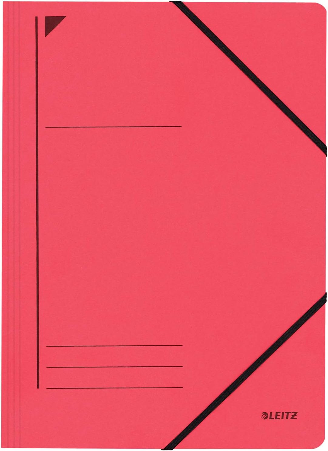 LEITZ Chemise à élastique, format A4, carton, rouge - Cartouchify