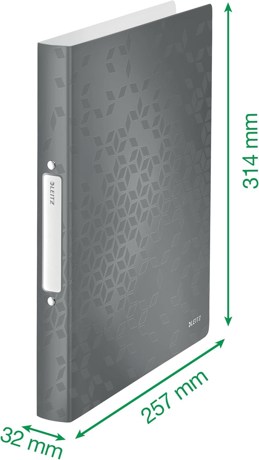 LEITZ Classeur à anneaux WOW, A4, PP, 2 anneaux, blanc - Cartouchify