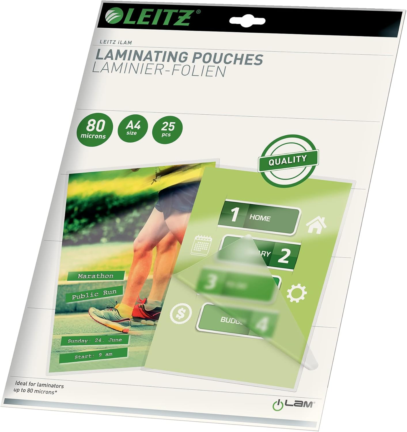 LEITZ Pochette de plastification, A4, brillant, 160 microns - Cartouchify