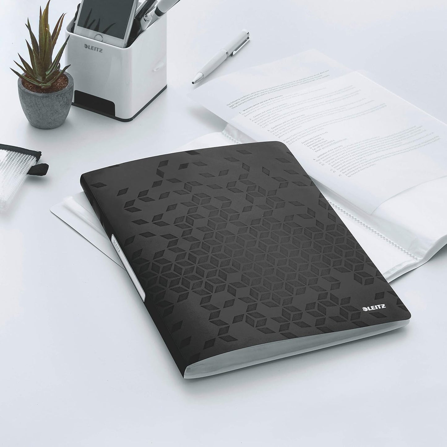 LEITZ Protège-documents WOW, A4, PP, 20 pochettes, noir - Cartouchify