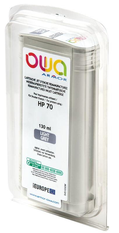 HP 70 - cartouche d'encre traceur remanufacturée OWA pour HP - Gris Clair - Cartouchify
