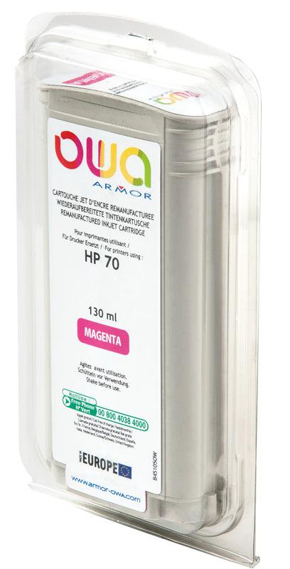 HP 70 - cartouche d'encre traceur remanufacturée OWA pour HP - Magenta - Cartouchify