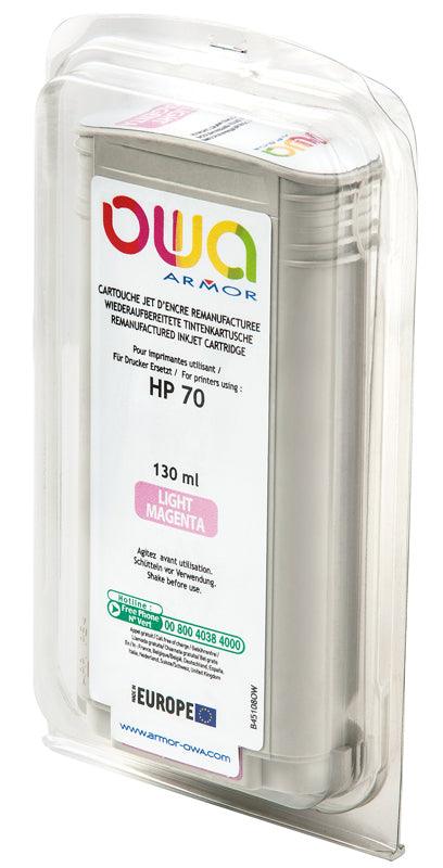 HP 70 - cartouche d'encre traceur remanufacturée OWA pour HP - Magenta Clair - Cartouchify