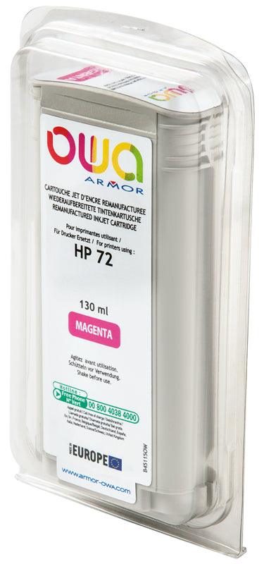 HP 72 - cartouche d'encre traceur remanufacturée OWA pour HP - Magenta - Cartouchify