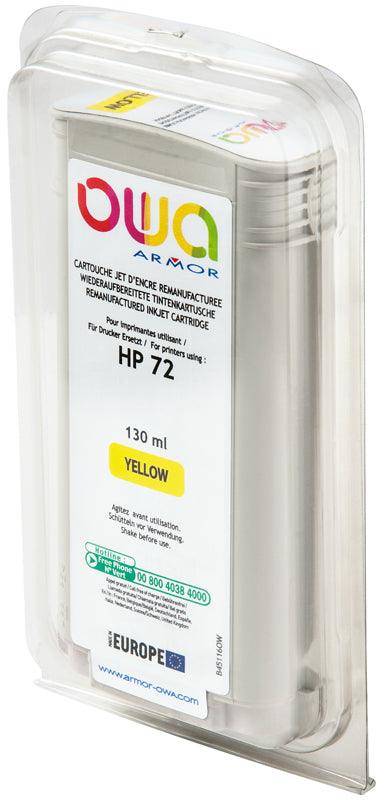 HP 72 - cartouche d'encre traceur remanufacturée OWA pour HP - Jaune - Cartouchify