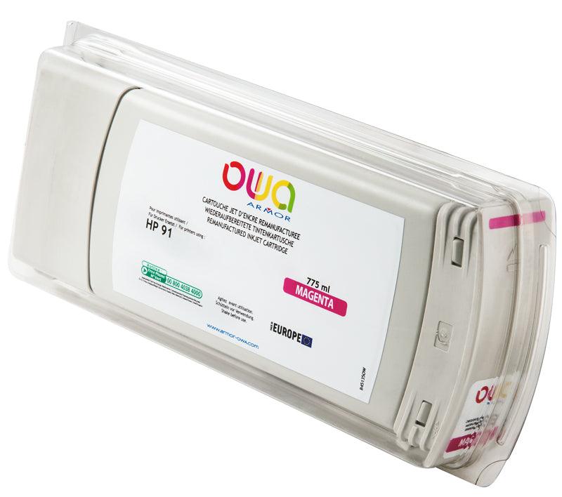 HP 91 - cartouche d'encre traceur remanufacturée OWA pour HP - Magenta - Cartouchify