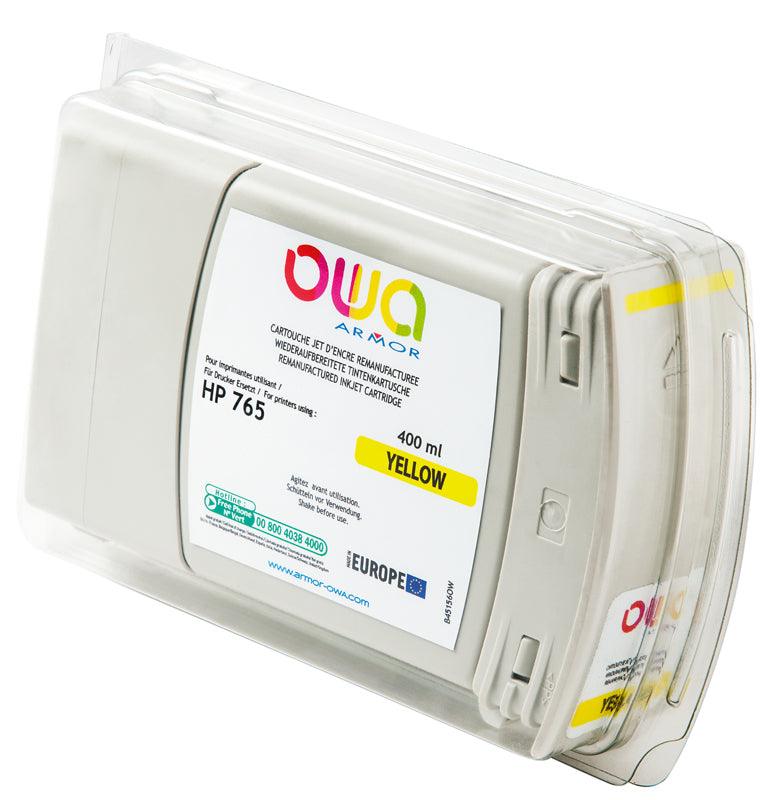 HP 765 - cartouche d'encre traceur remanufacturée OWA pour HP - Jaune - Cartouchify