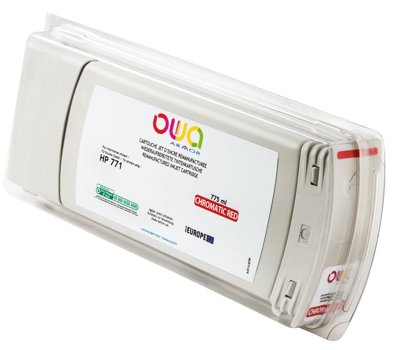 HP 771 - cartouche d'encre traceur remanufacturée OWA pour HP - Rouge - Cartouchify