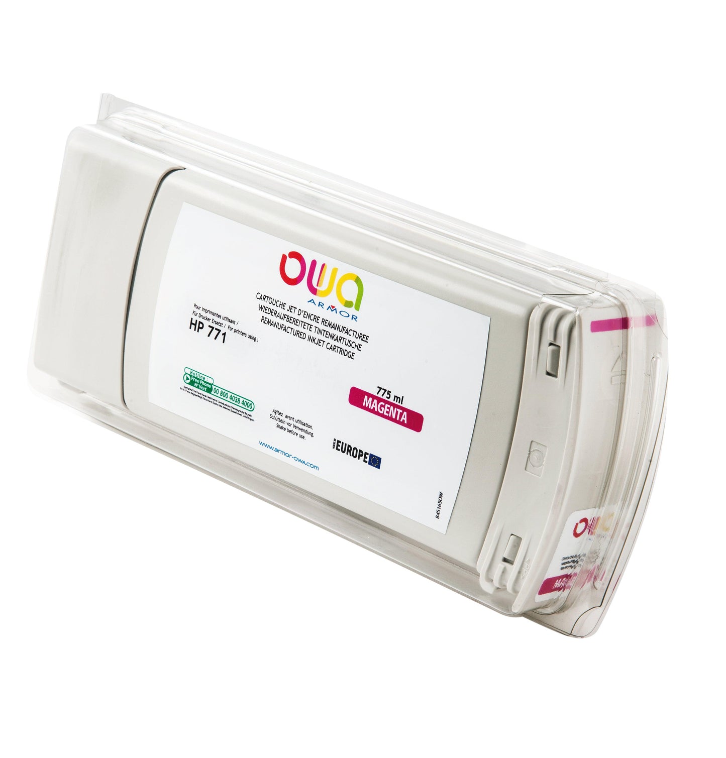 HP 771 - cartouche d'encre traceur remanufacturée OWA pour HP - Magenta - Cartouchify