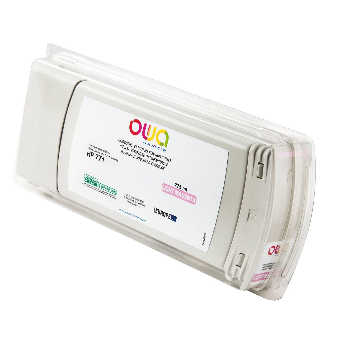 HP 771 - cartouche d'encre traceur remanufacturée OWA pour HP - Magenta Clair - Cartouchify
