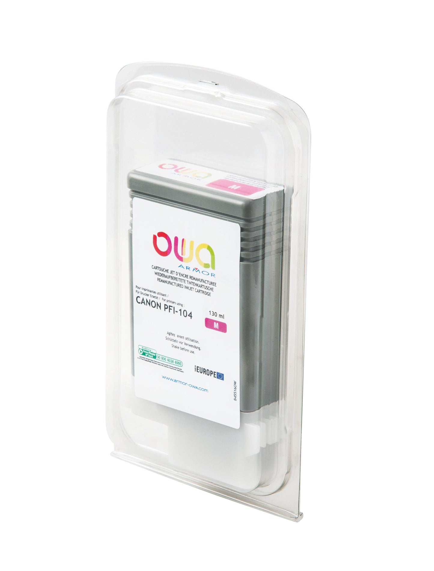 CANON PFI-104 - cartouche d'encre traceur remanufacturée OWA pour CANON - Magenta - Cartouchify