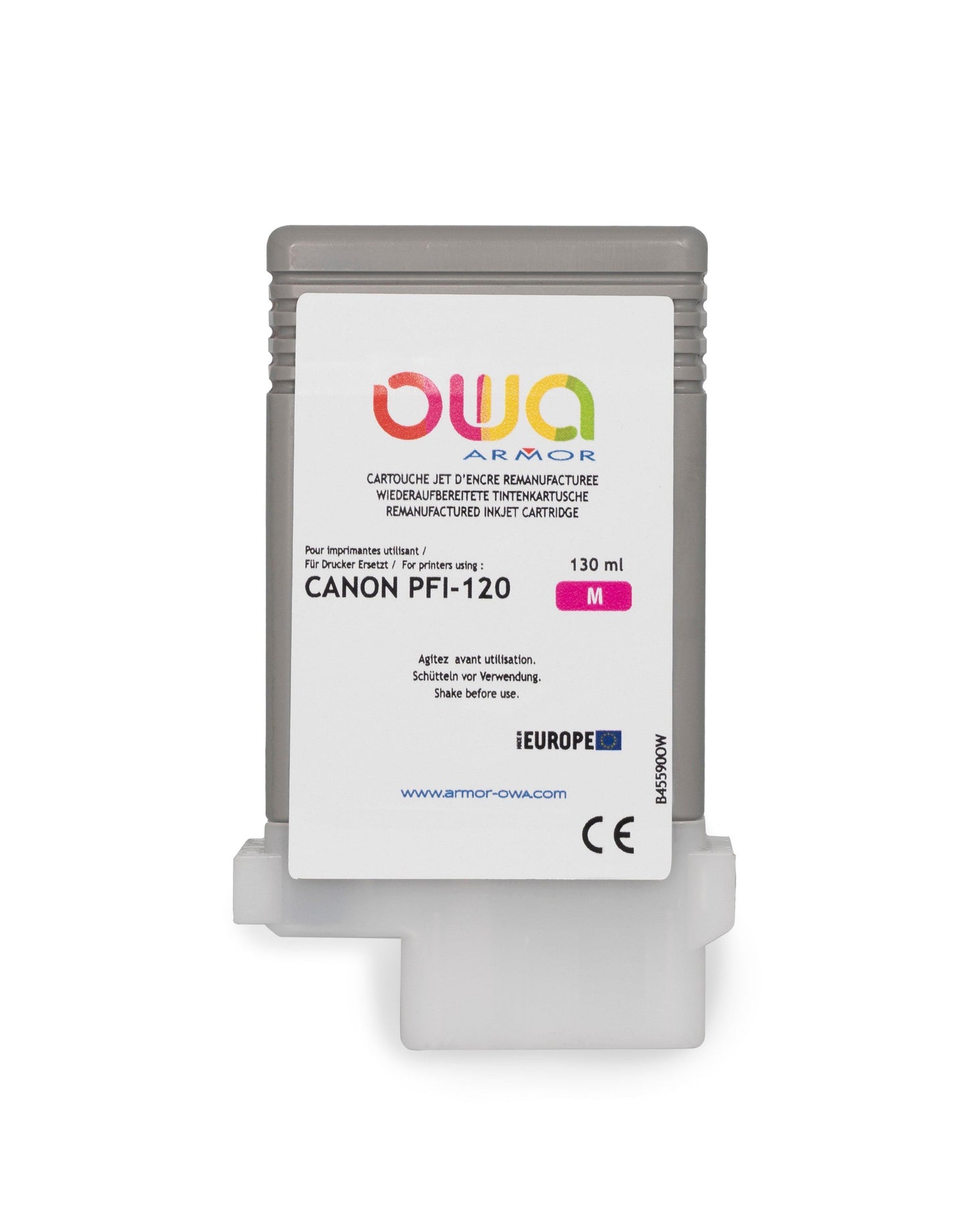 CANON PFI-120 - cartouche d'encre traceur remanufacturée OWA pour CANON - Magenta - Cartouchify