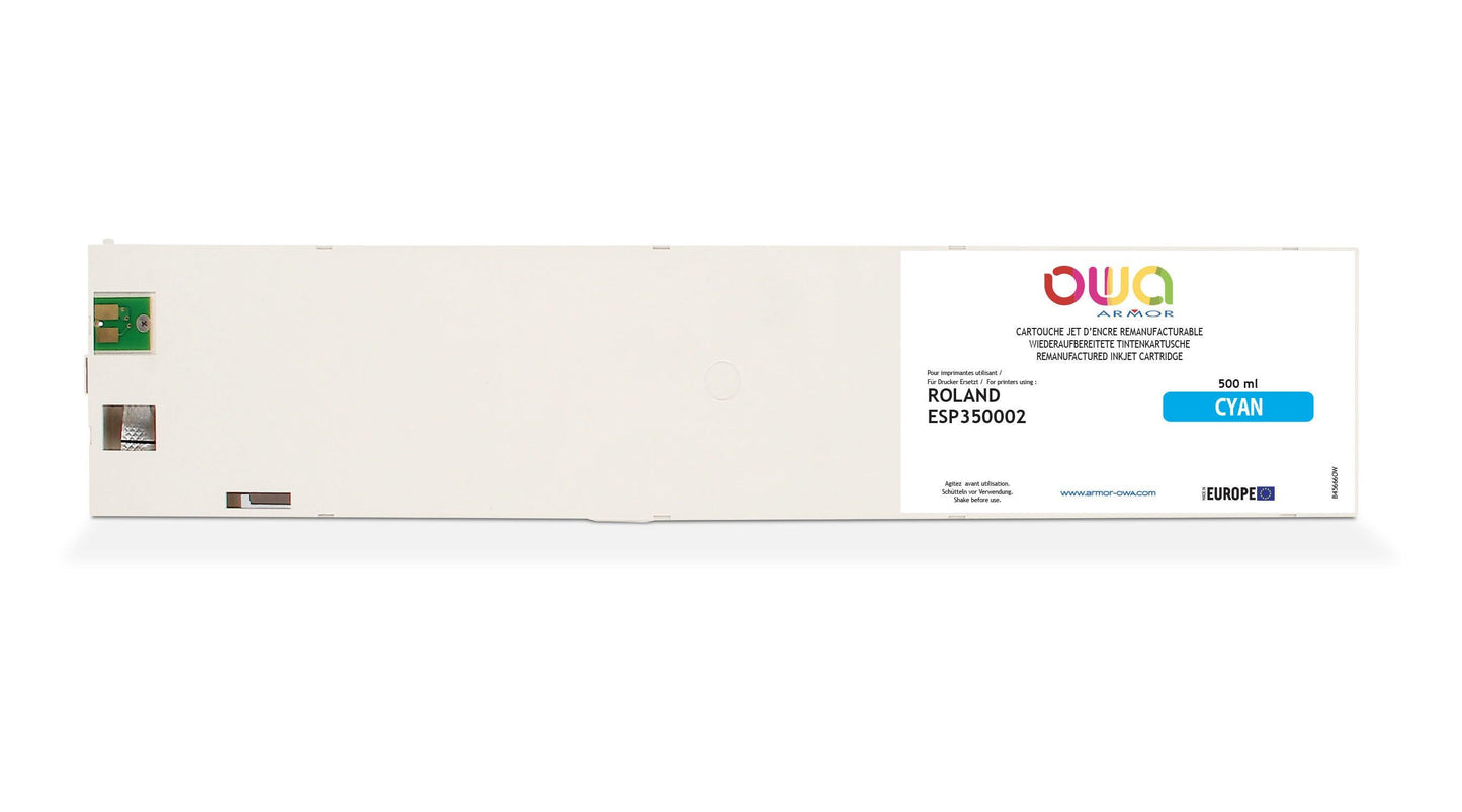 ROLAND ESP3 - cartouche d'encre traceur remanufacturable OWA pour ROLAND - Cyan - Cartouchify