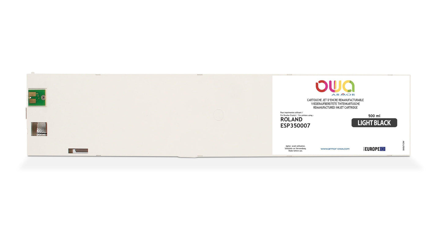ROLAND ESP3 - cartouche d'encre traceur remanufacturable OWA pour ROLAND - Noir Clair - Cartouchify