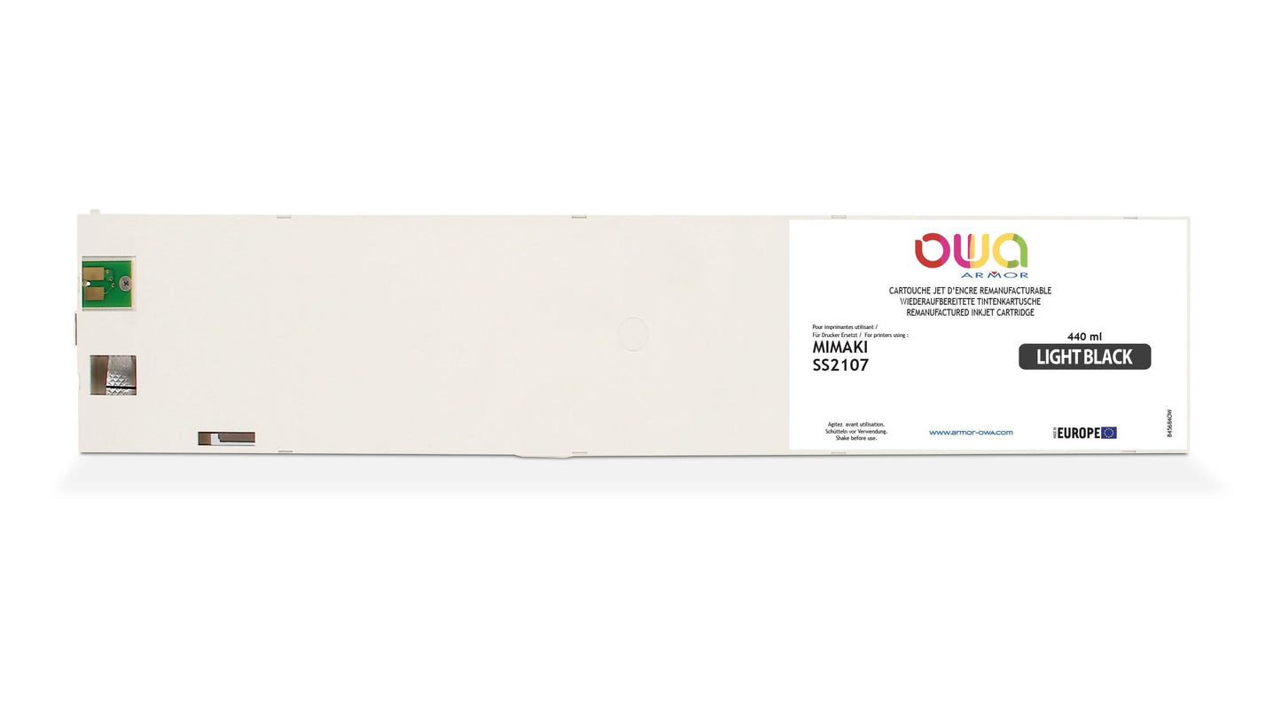 MIMAKI SS21 - cartouche d'encre traceur remanufacturable OWA pour MIMAKI - Noir Clair - Cartouchify