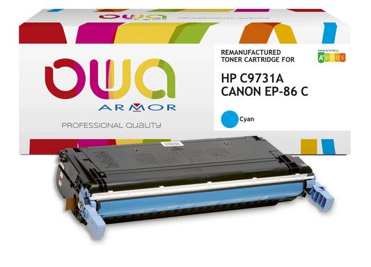 HP C9731A, CANON EP-86 C - Cartouche laser compatible - Cyan - Cartouchify