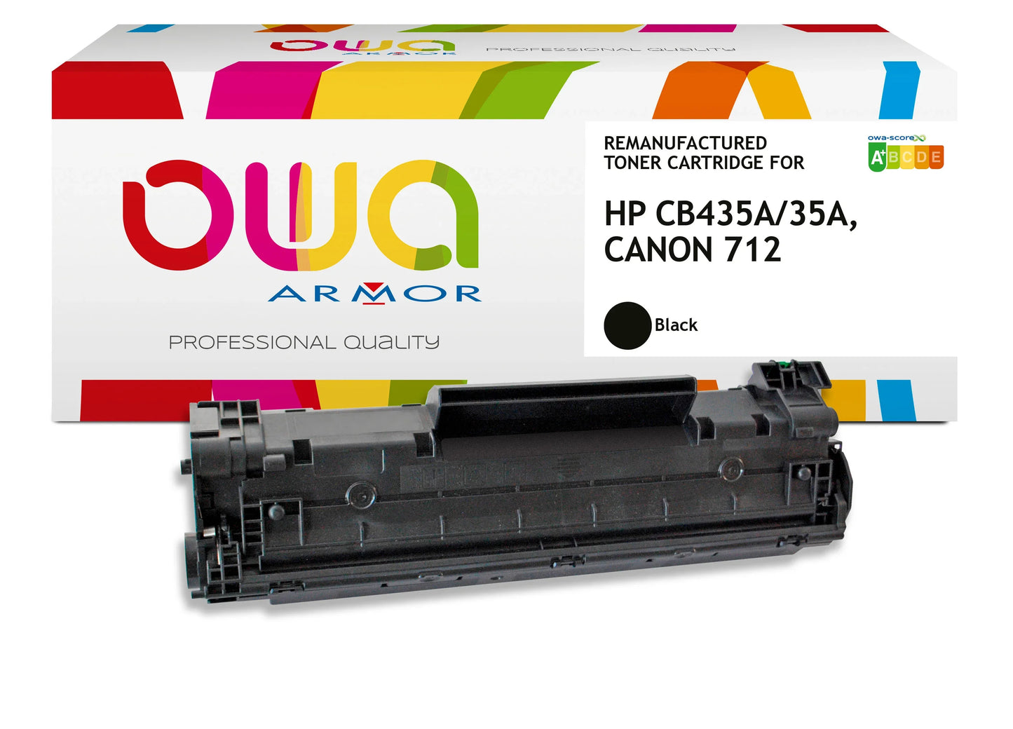 HP CB435A, CANON 712 - Cartouche laser compatible - Noir - Cartouchify