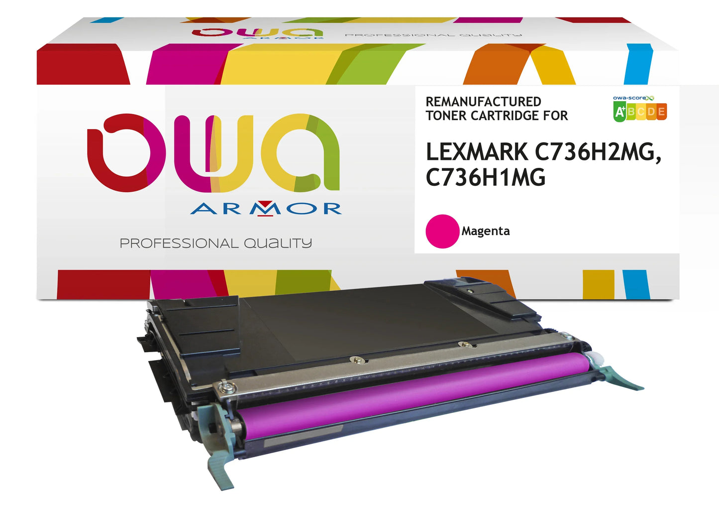 LEXMARK C736H1MG, LEXMARK C736H2MG - Cartouche laser compatible - haute capacité - Magenta - Cartouchify