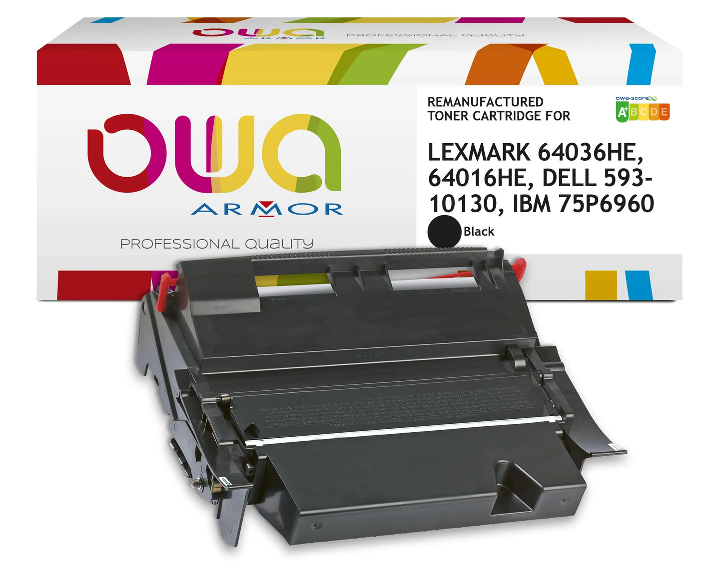 LEXMARK 64016HE, LEXMARK 64036HE, IBM 75P6960, DELL 593-10130 - Cartouche laser compatible - extra haute capacité - Noir - Cartouchify