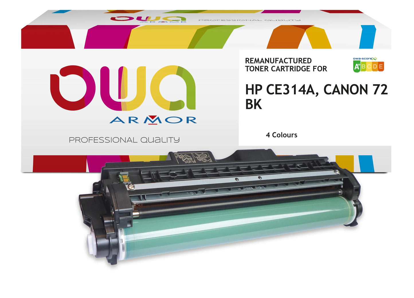 CANON 729 BK, HP CE314A - tambour remanufacturé OWA pour CANON - 4 Couleurs - Cartouchify