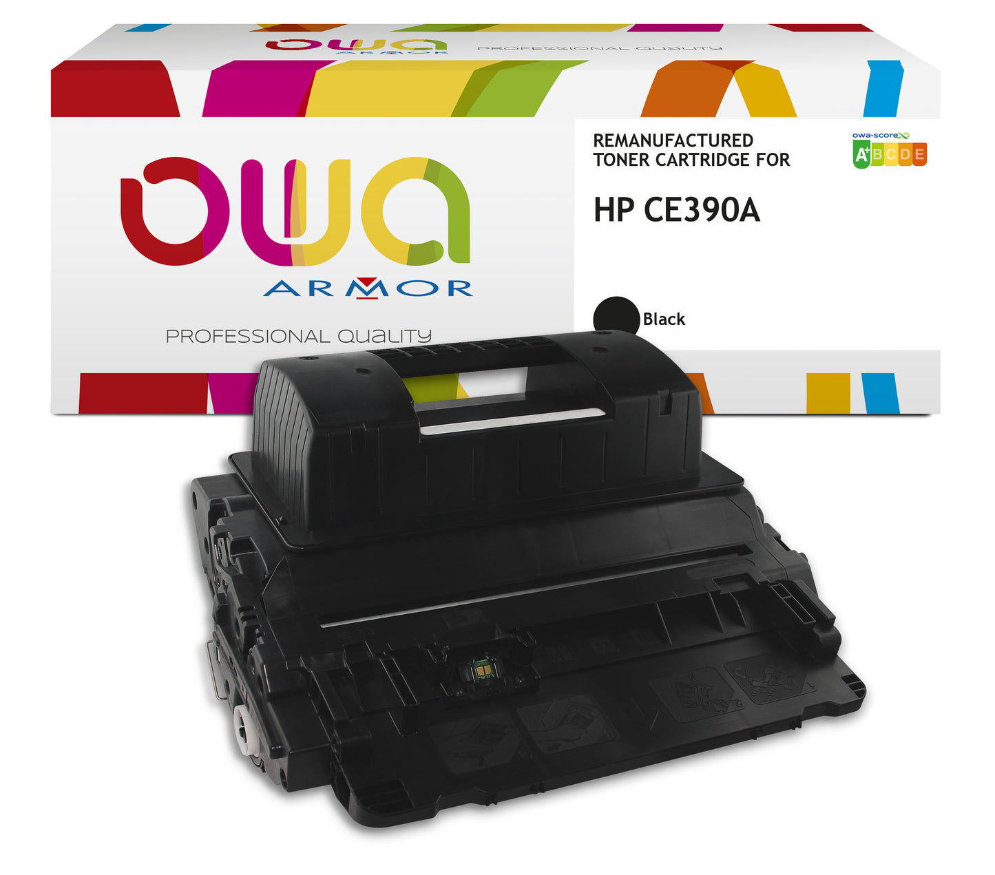 HP CE390A - toner remanufacturé OWA pour HP - Noir