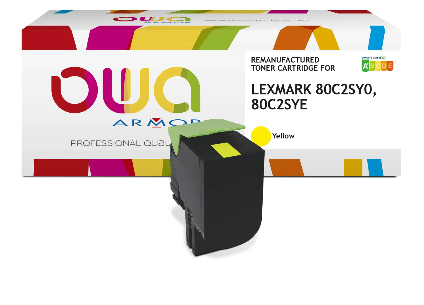 LEXMARK 80C2SYE, LEXMARK 80C2SY0 - Cartouche laser compatible - Jaune - Cartouchify
