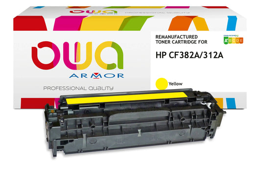 HP CF382A - Cartouche laser compatible - Jaune - Cartouchify
