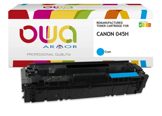 CANON 045H - toner remanufacturé OWA pour CANON - haute capacité - Cyan - Cartouchify