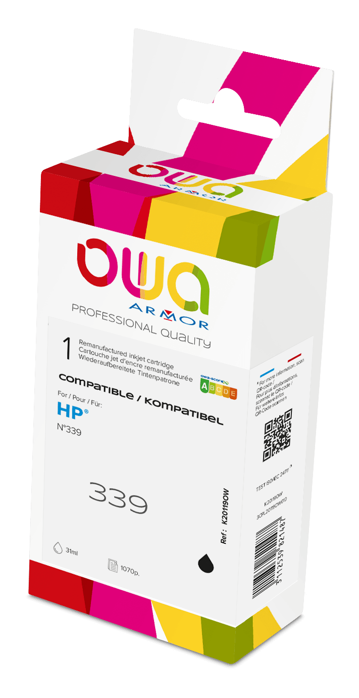 HP 339 - cartouche d'encre remanufacturée OWA pour HP - Noir - Cartouchify