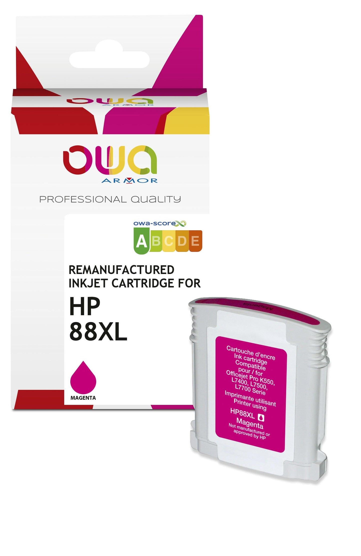HP 88XL - cartouche d'encre remanufacturée OWA pour HP - haute capacité - Magenta - Cartouchify