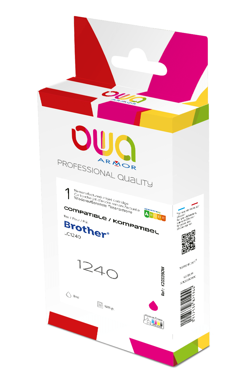 BROTHER LC1240 - cartouche d'encre remanufacturée OWA pour BROTHER - Magenta - Cartouchify