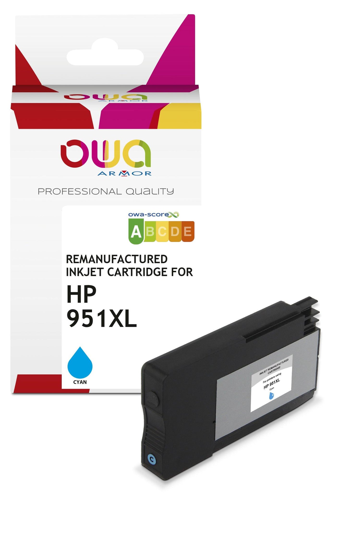 HP 951XL - cartouche d'encre remanufacturée OWA pour HP - haute capacité - Cyan - Cartouchify