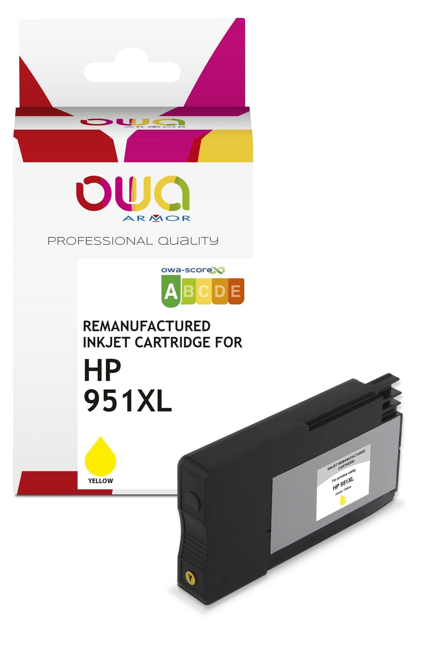 HP 951XL - cartouche d'encre remanufacturée OWA pour HP - haute capacité - Jaune - Cartouchify