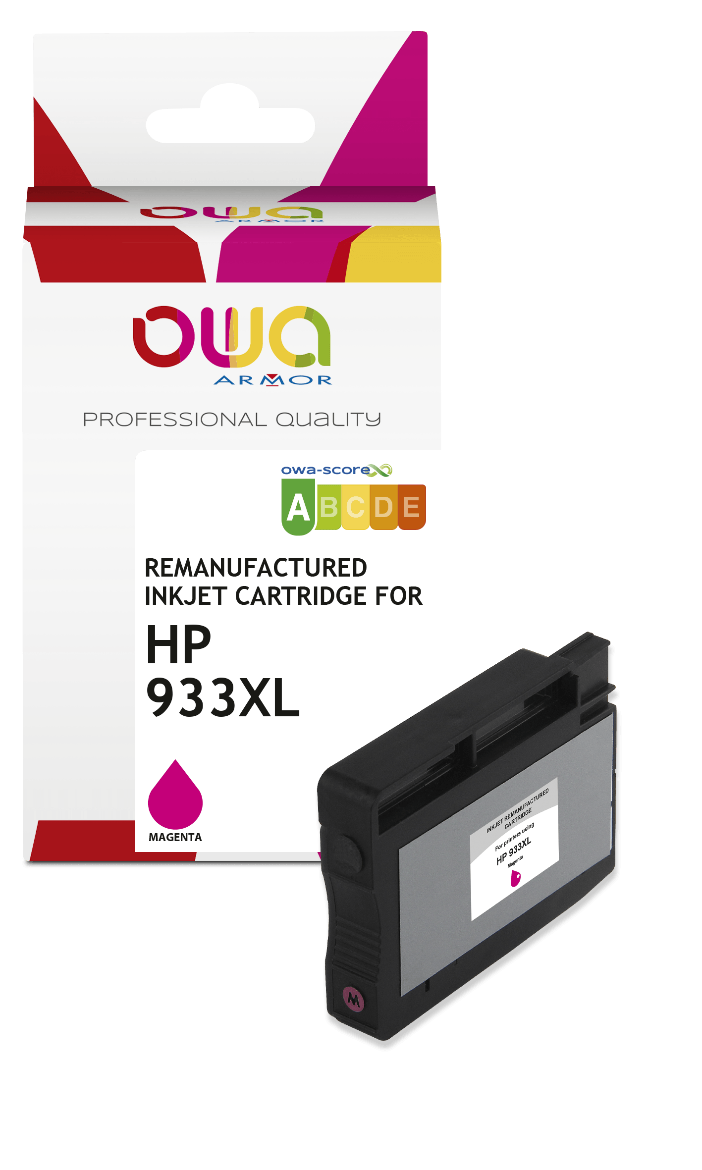 HP 933XL - cartouche d'encre remanufacturée OWA pour HP - haute capacité - Magenta - Cartouchify