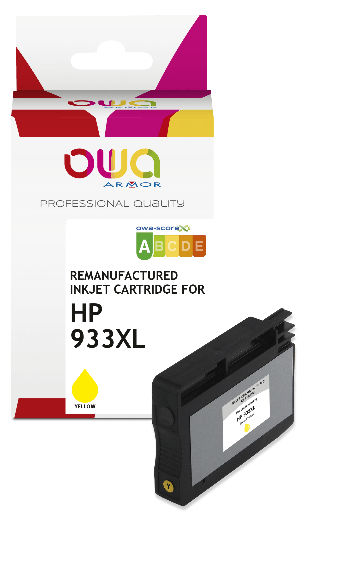 HP 933XL - cartouche d'encre remanufacturée OWA pour HP - haute capacité - Jaune - Cartouchify