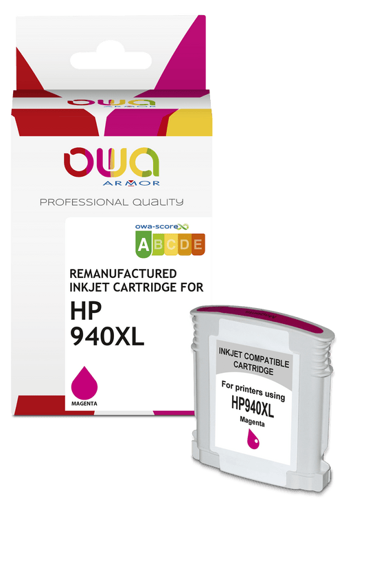 HP 940XL - cartouche d'encre remanufacturée OWA pour HP - haute capacité - Magenta - Cartouchify