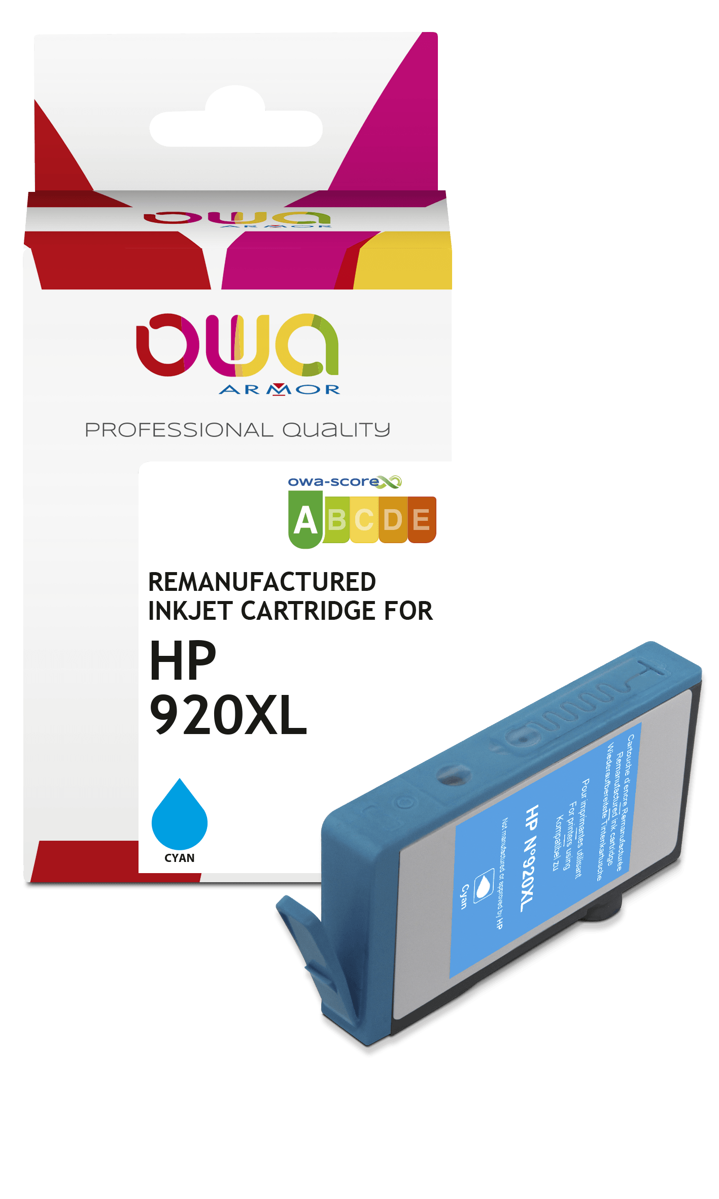 HP 920XL - cartouche d'encre remanufacturée OWA pour HP - haute capacité - Cyan - Cartouchify