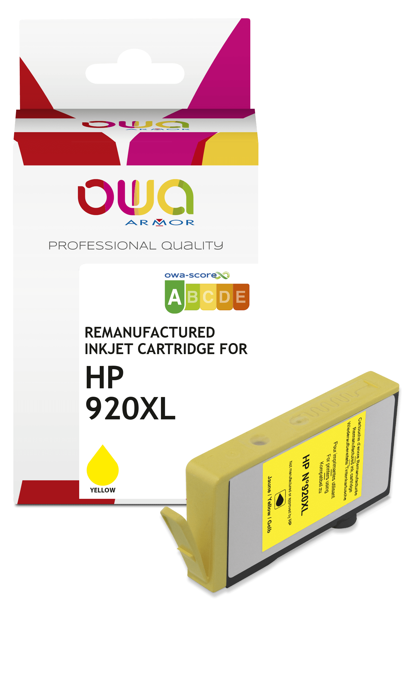 HP 920XL - cartouche d'encre remanufacturée OWA pour HP - haute capacité - Jaune - Cartouchify
