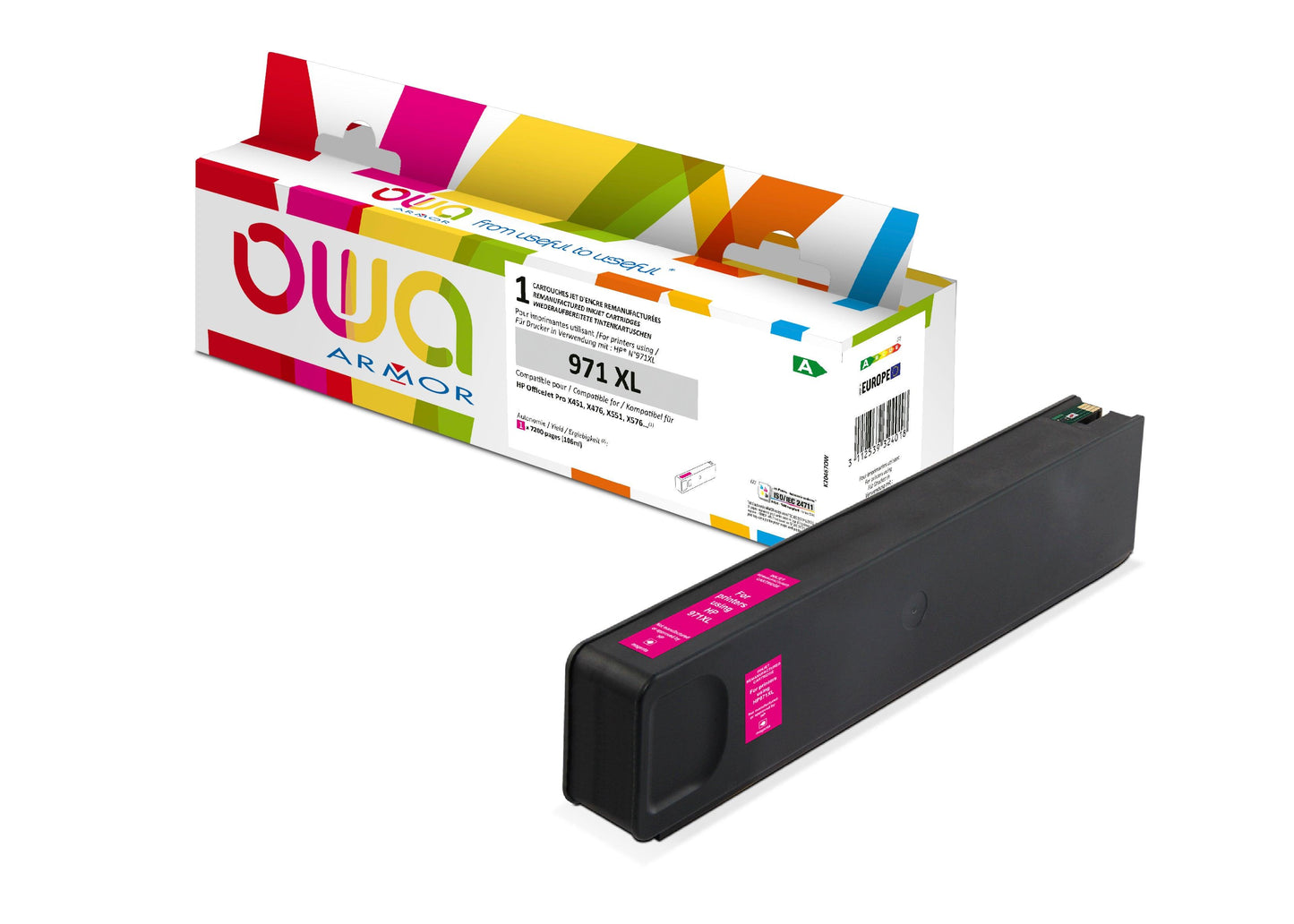 HP 971XL - cartouche d'encre remanufacturée OWA pour HP - haute capacité - Magenta - Cartouchify