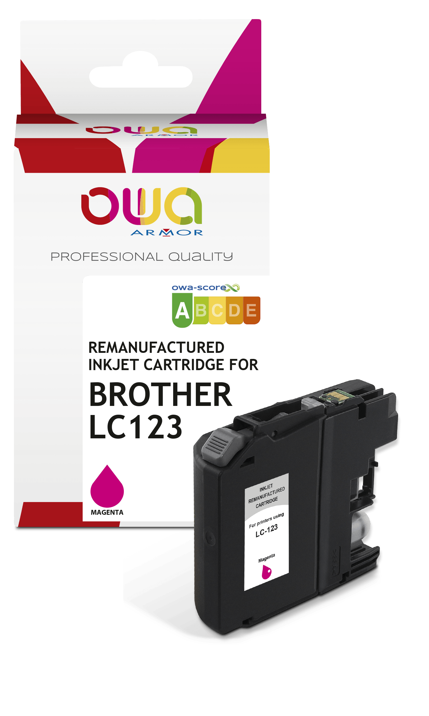 BROTHER LC123 - cartouche d'encre remanufacturée OWA pour BROTHER - Magenta - Cartouchify