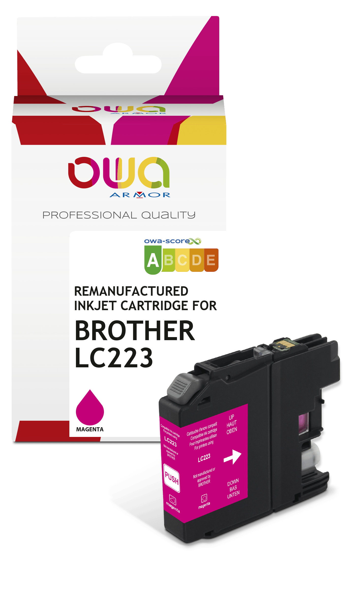 BROTHER LC223 - cartouche d'encre remanufacturée OWA pour BROTHER - Magenta - Cartouchify