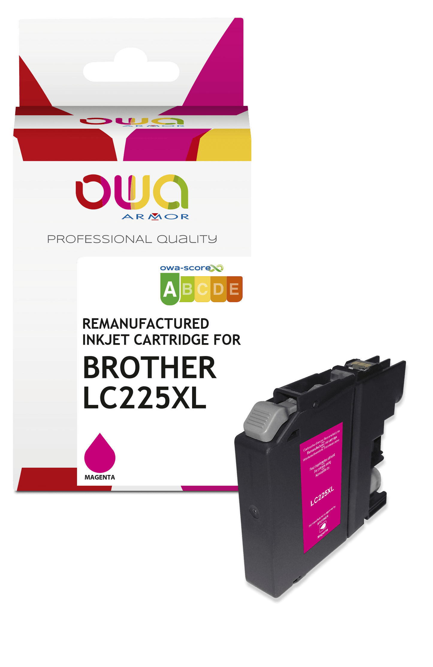 BROTHER LC-225 XL - cartouche d'encre remanufacturée OWA pour BROTHER - haute capacité - Magenta - Cartouchify